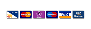 We accept Delta, MasterCard, Solo, Maestro, Visa, Visa Electron